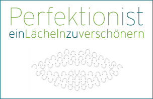 Perfektion ist ein Lächeln zu verschönern